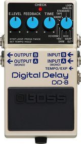 Top down of Boss DD-8 Digital Delay.