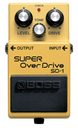 Top down of Boss SD-1 Super Over Drive.