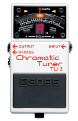 Top down of Boss TU-3 Chromatic Tuner.