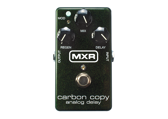Top down of MXR M169 Carbon Copy Delay.