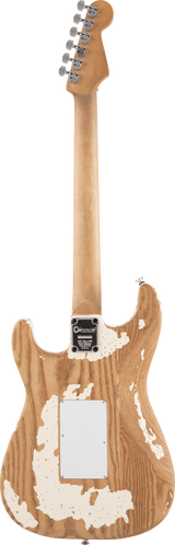 Back of Charvel Henrik Danhage Limited Edition Signature Pro-Mod So-Cal Style 1 HS FR M MP White Relic.