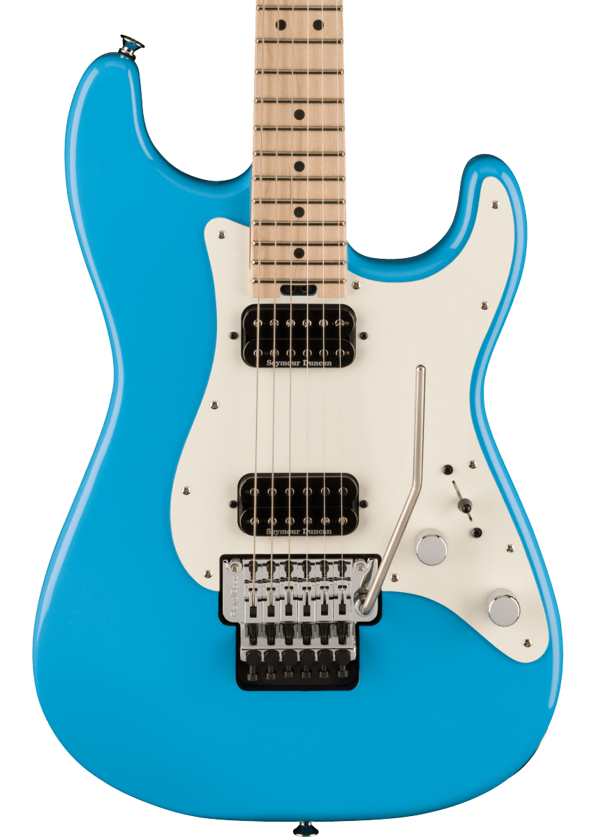 Front of Charvel Pro-Mod So-Cal Style 1 HH FR M Maple Fingerboard Infinity Blue.