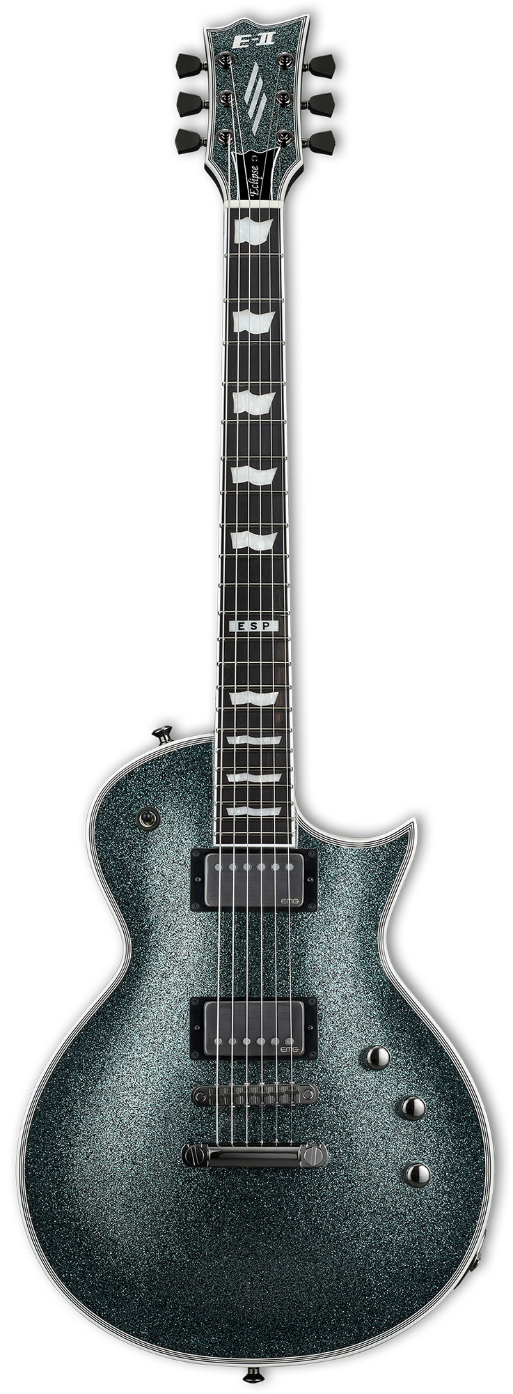 Full frontal of ESP E-II Eclipse Granite Sparkle.