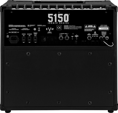 Back of EVH 5150 Iconic Series 15W 1X10 Combo Black 120V.