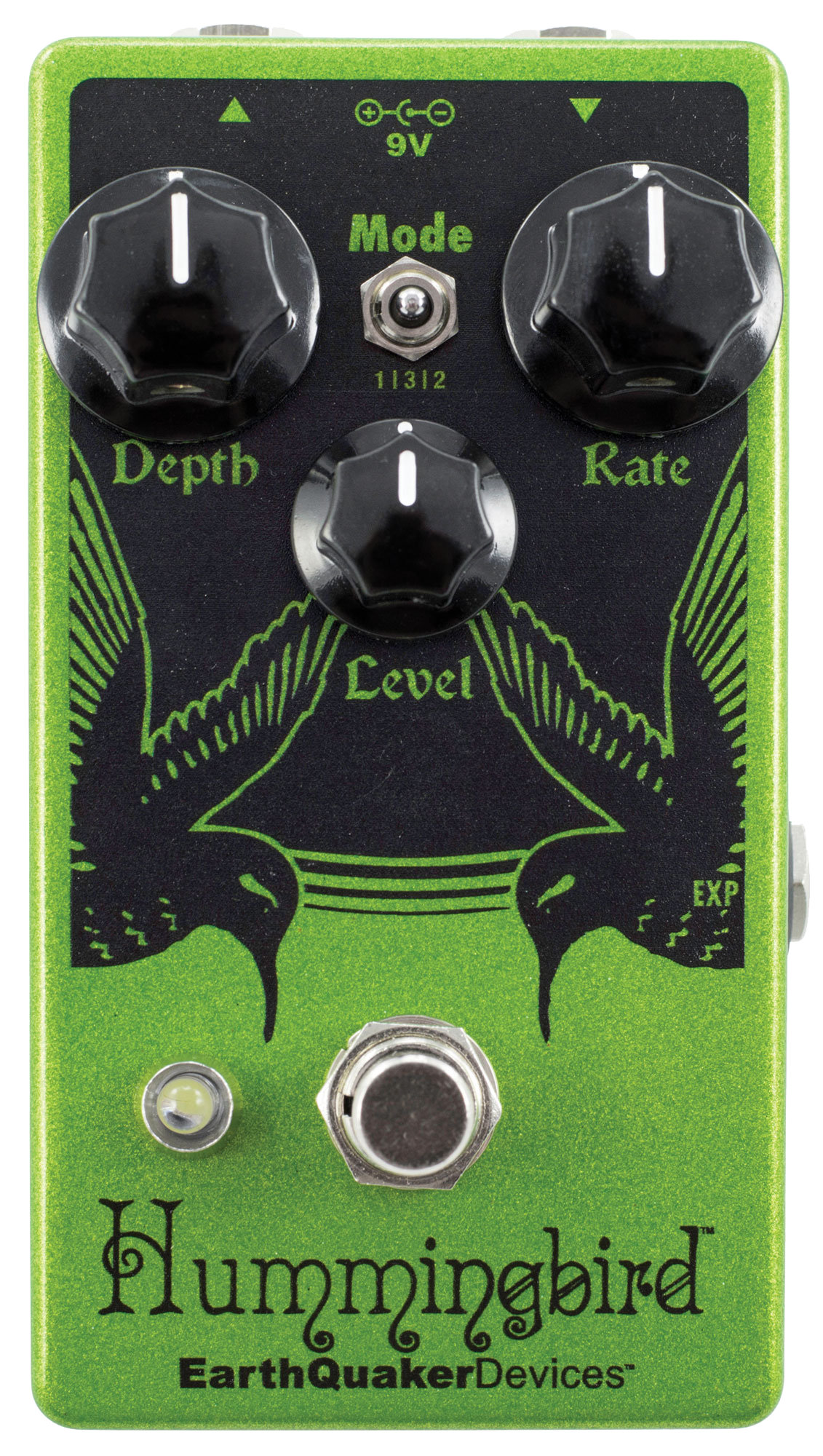Top down of EarthQuaker Devices Hummingbird Repeat Percussions V4.