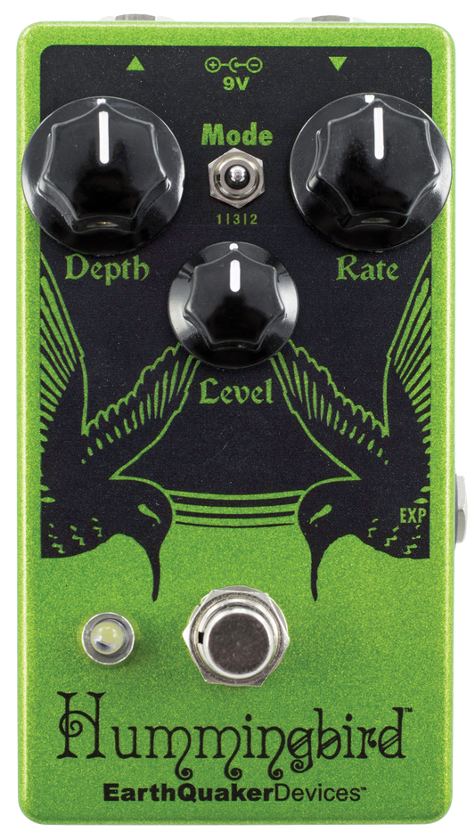 Top down of EarthQuaker Devices Hummingbird Repeat Percussions V4.