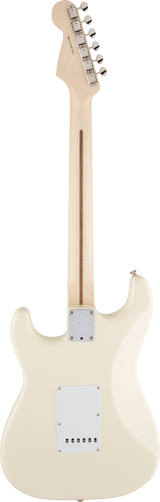 Back of Fender Eric Clapton Stratocaster MP Olympic White.