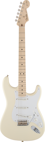 Full frontal of Fender Eric Clapton Stratocaster MP Olympic White.