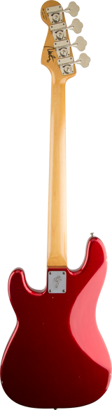 Back of Fender Nate Mendel P Bass RW Candy Apple Red.