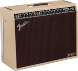 Front left angle of Fender Tone Master Twin Reverb Blonde 120V.