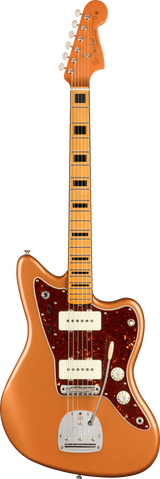 Full frontal ofFender Troy Van Leeuwen Jazzmaster Copper Age.