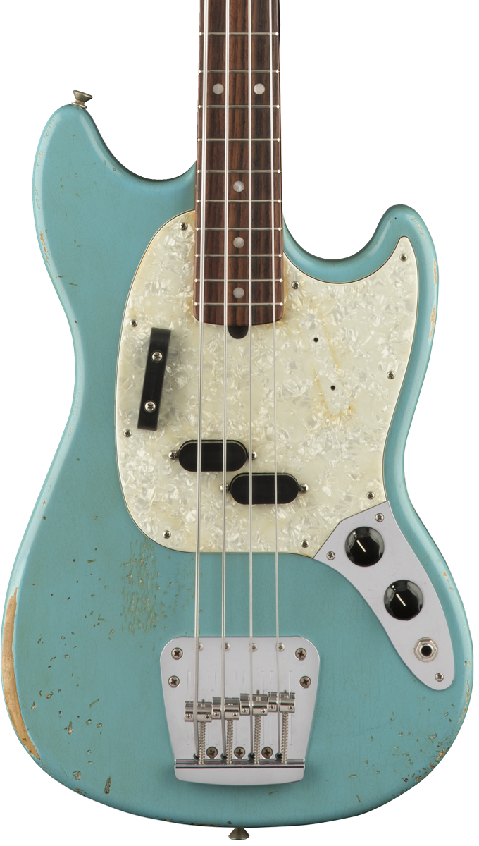 Fender JMJ Road Worn Mustang Bass RW Faded Daphne Blue – Tone Shop
