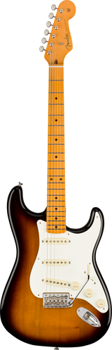 Full frontal of Fender Stories Collection Eric Johnson 1954 “Virginia” Stratocaster 2-Color Sunburst.