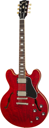 Full front angle of Gibson ES-335 Figured Sixties Cherry.