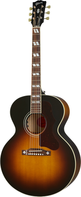 Full frontal of Gibson J-185 Original Vintage Sunburst.
