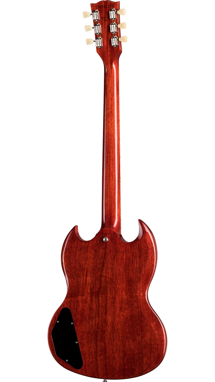 Back of Gibson SG Standard Maestro Vibrola electric guitar in Cherry Tone Shop Guitars DFW