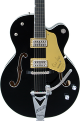 Front of Gretsch G6120T-BSNSH Brian Setzer Signature Nashville Hollow Body w/Bigsby.