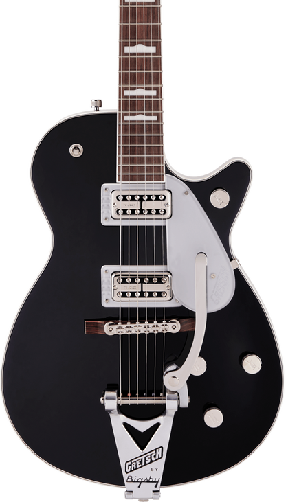 Front of Gretsch G6128T-89VS Vintage Select ‘89 Duo Jet w/Bigsby Black.