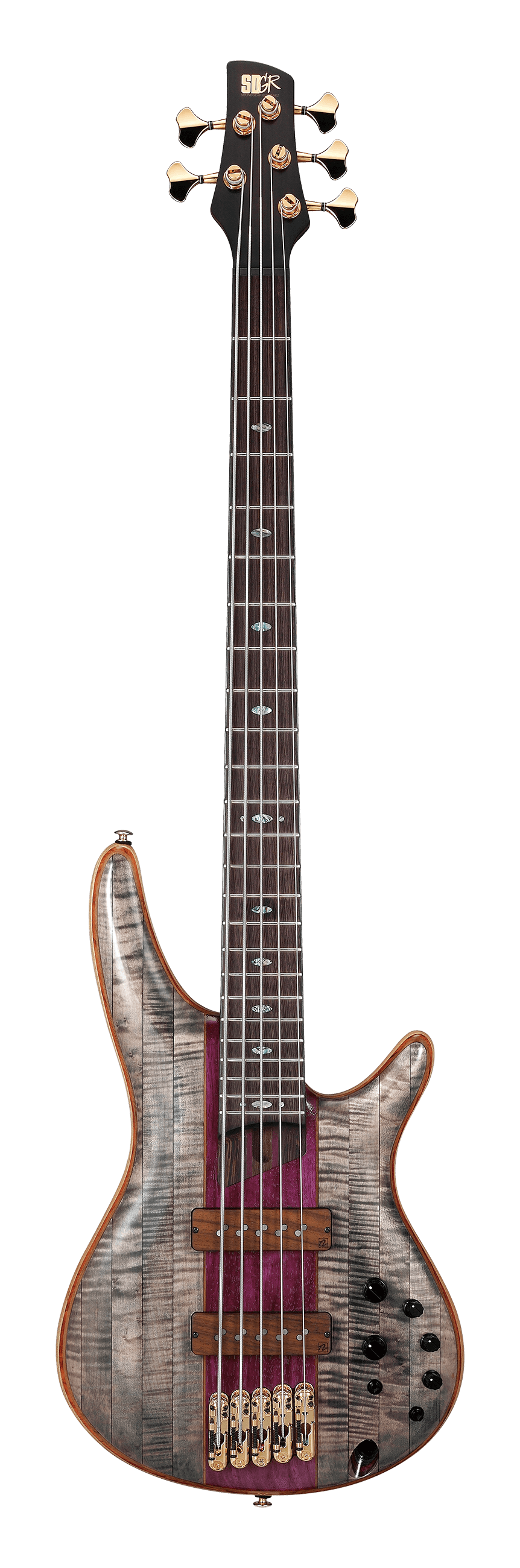 Ibanez Premium SR5CMDX 5-String Bass Black Ice Low Gloss