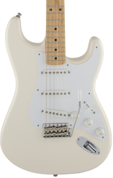 Front of Fender Jimmie Vaughn Tex-Mex Strat MP Olympic White.