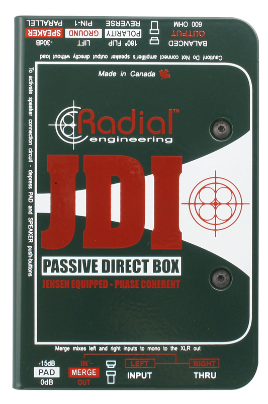 Top down of Radial JDI Passive Direct Box.