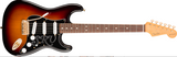 Full frontal of Fender Stevie Ray Vaughan Stratocaster 3-Tone Sunburst.