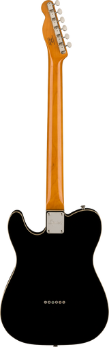Back of Squier Classic Vibe Baritone Custom Telecaster Laurel Fingerboard Parchment Pickguard Black.
