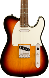 Front of Squier Classic Vibe 60s Custom Telecaster Laurel Fingerboard 3-Color Sunburst.