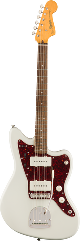 Full frontal of Squier Classic Vibe '60s Jazzmaster Laurel Fingerboard Olympic White.