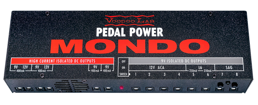 Front of Voodoo Lab Pedal Power MONDO.