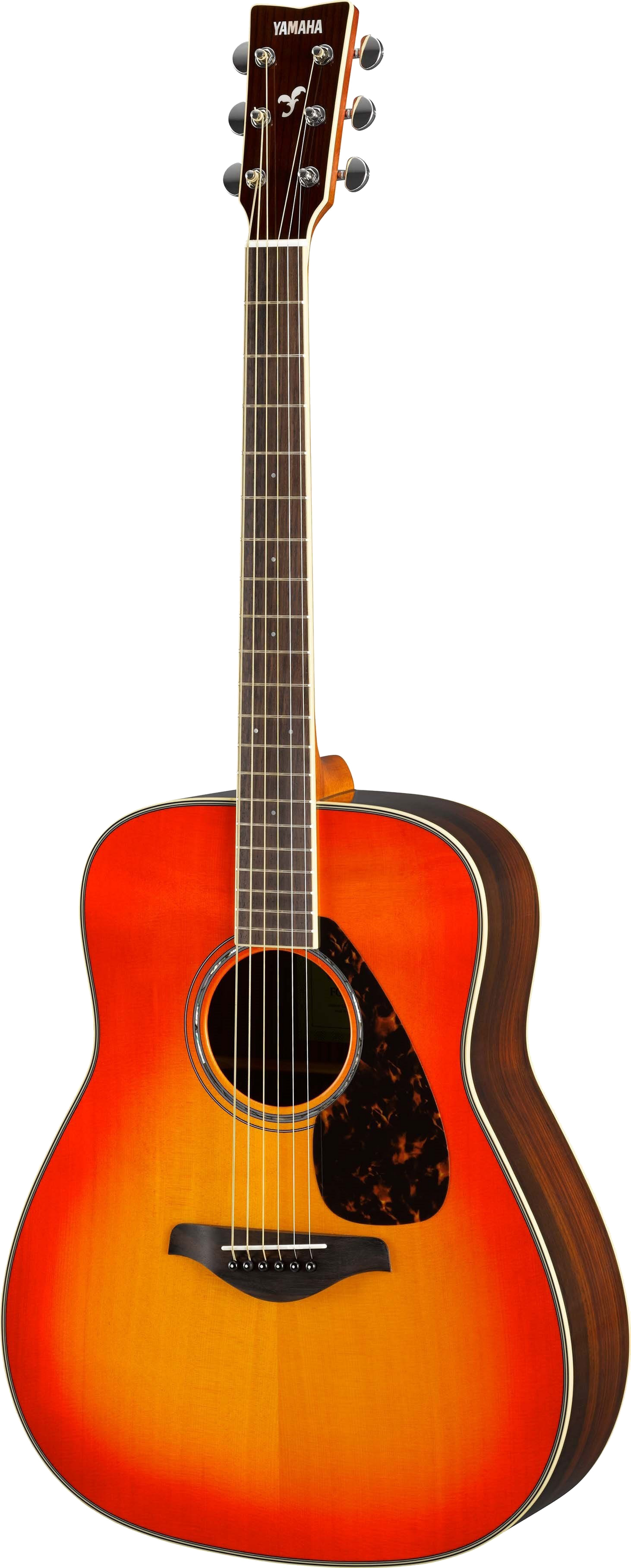 Full frontal of Yamaha FG830 Autumn Burst.