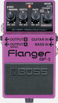 Top down of Boss BF-3 Flanger.