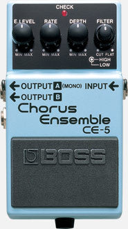 Top down of Boss CE-5 Chorus Ensemble.