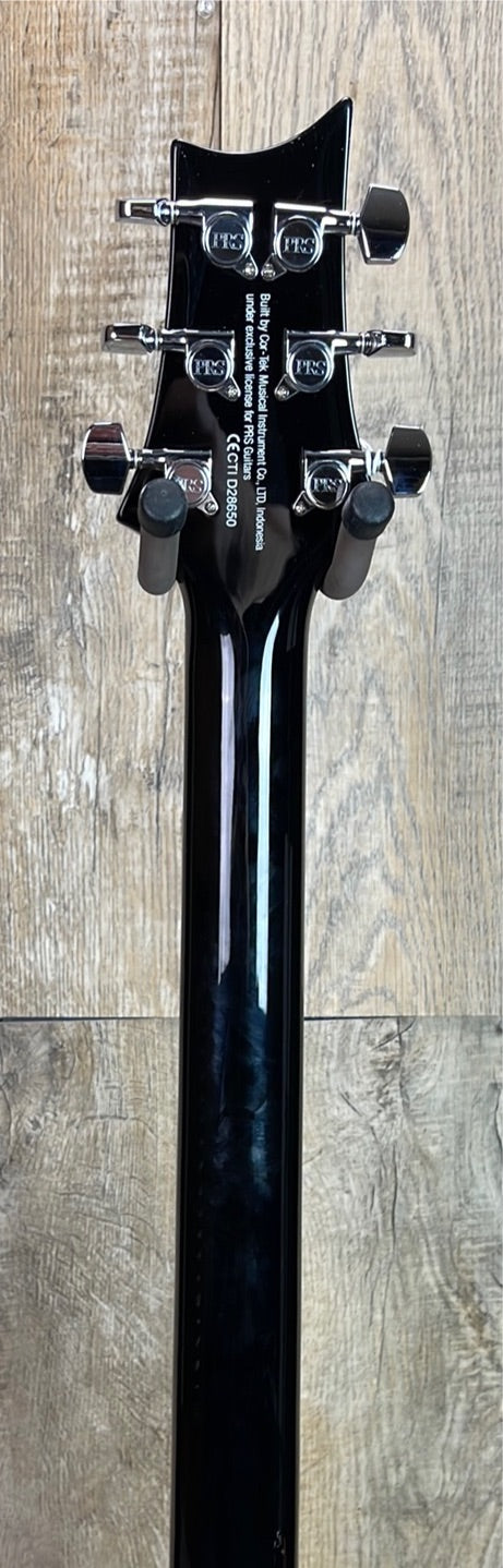 Back of PRS Paul Reed Smith SE 277 Baritone Charcoal Burst neck.