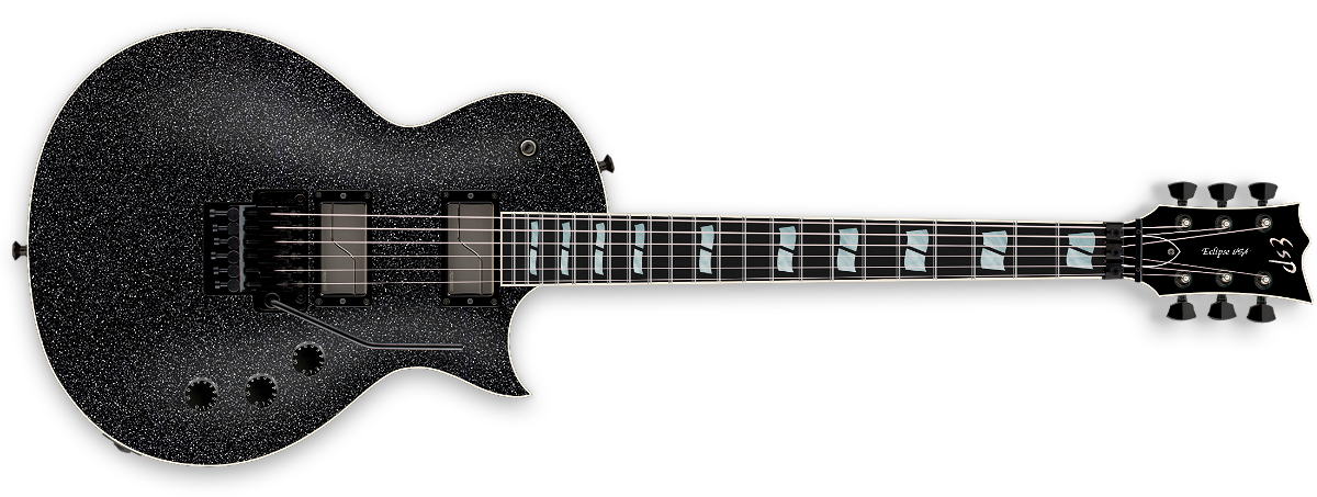 ESP USA Eclipse Floyd Rose Black Sparkle w/case