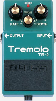 Top down of Boss TR-2 Tremolo.