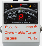 Top down of Boss TU-3s Chromatic Tuner.