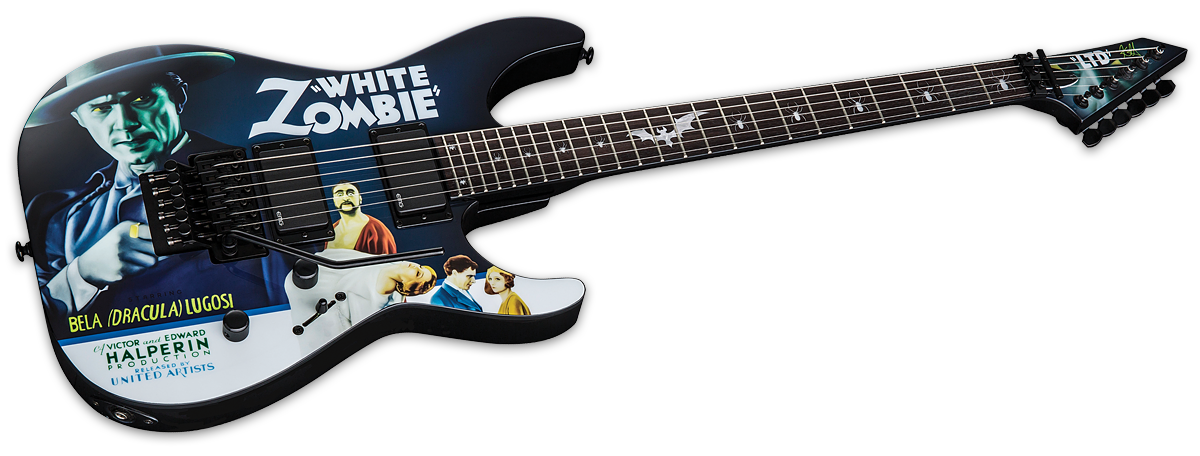 ESP LTD KH-WZ Kirk Hammett White Zombie w/case