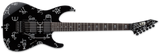 Full frontal of ESP LTD Kirk Hammett Demonology angled on the right.