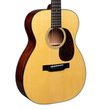Close up of Martin 00-18 Natural w/case