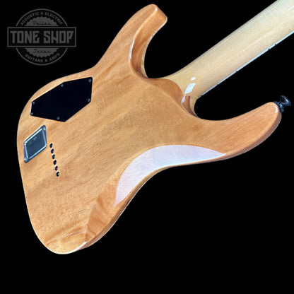 Back angle of ESP USA Horizon-II Flame Maple Blood Moon.