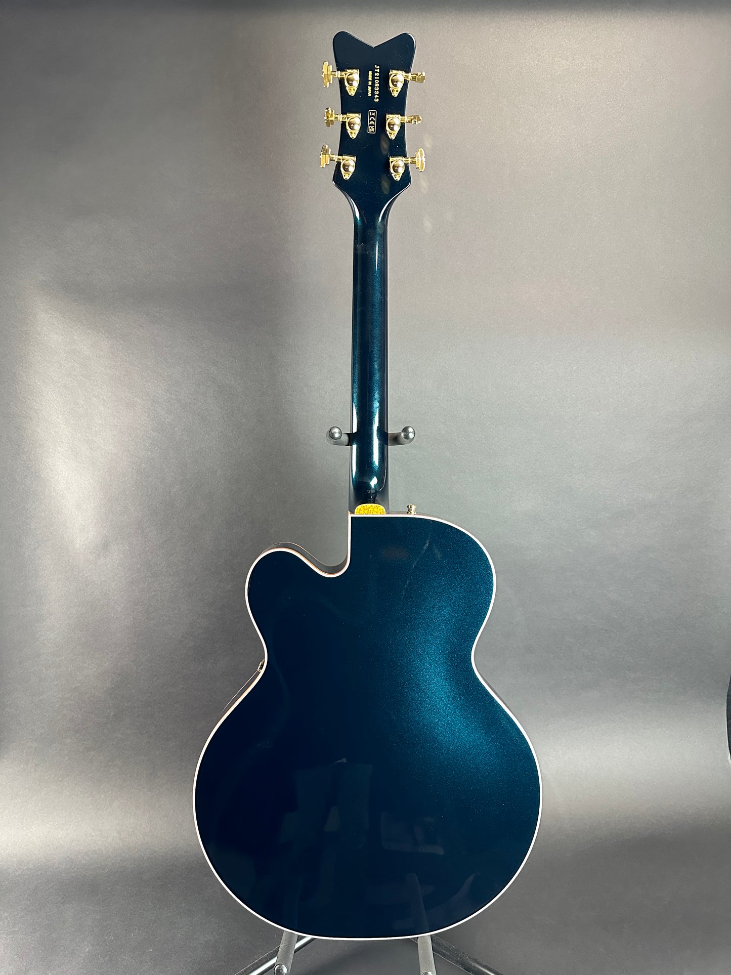 Full back of Used Gretsch G6136TG Players Falcon Blue.