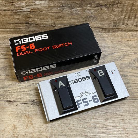 Top angle of Used Boss FS-6 Dual Foot Switch w/box TSU15703.