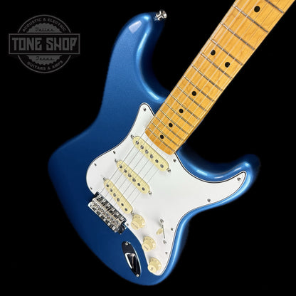 Front angle of Used Fender American Vintage II 70's Stratocaster Lake Placid Blue.