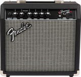 Fender guitar amplifier with control knobs and branding on a white background