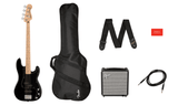Bundle items of Squier Affinity Series Precision Bass PJ Pack MP Black w/bag w/Rumble 15 120V.