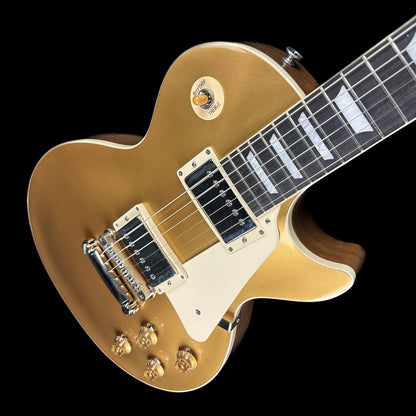 Front angle of Used 2022 Gibson Les Paul Standard 50's Gold Top.