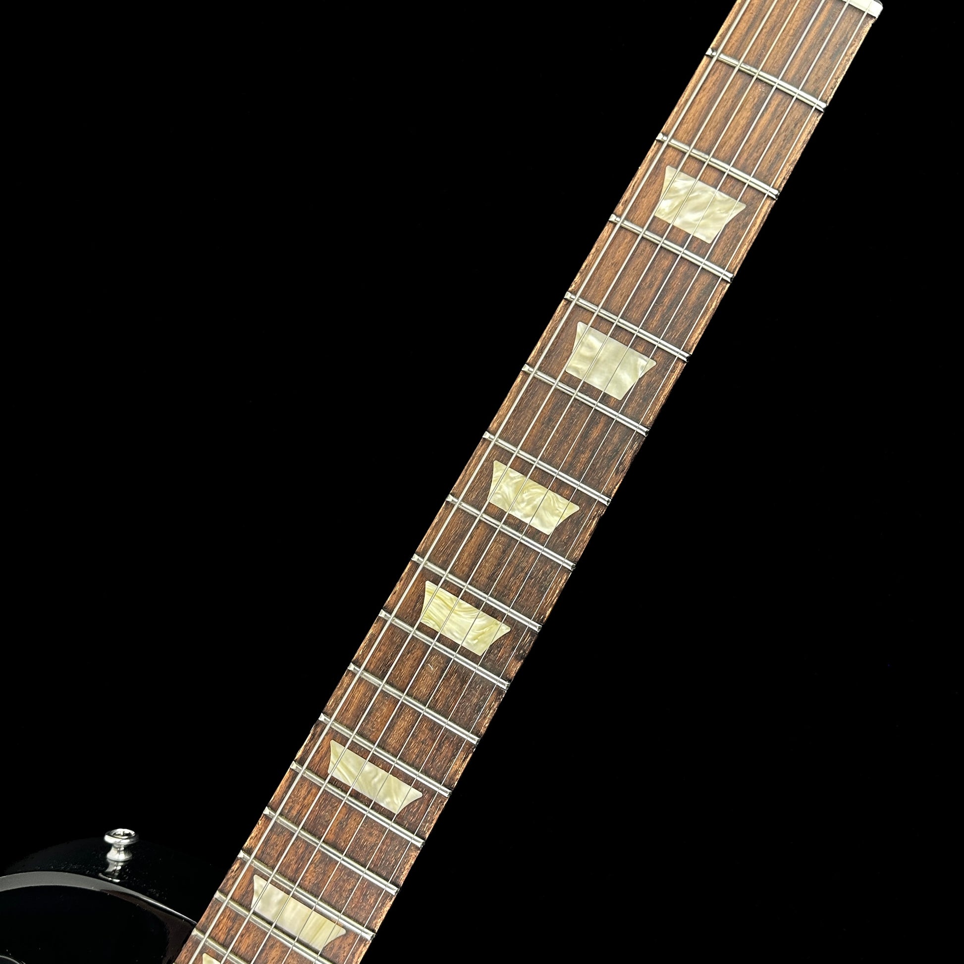 Fretboard of Used 2008 Gibson Les Paul Studio Ebony.