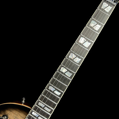 Fretboard of Demo ESP USA Eclipse Floyd Rose See Thru Black Sunburst.