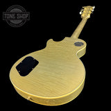 Back angle of on Custom Shop M2M Les Paul Custom Antique Silver Murphy Lab Light Aged GH.